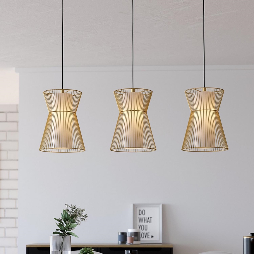 Eglo - Chandelier on a string 3xE27/40W/230V gold