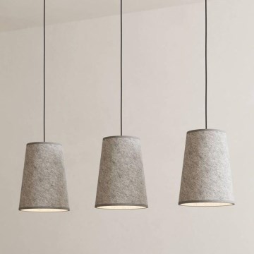 Eglo - Chandelier on a string 3xE27/40W/230V grey