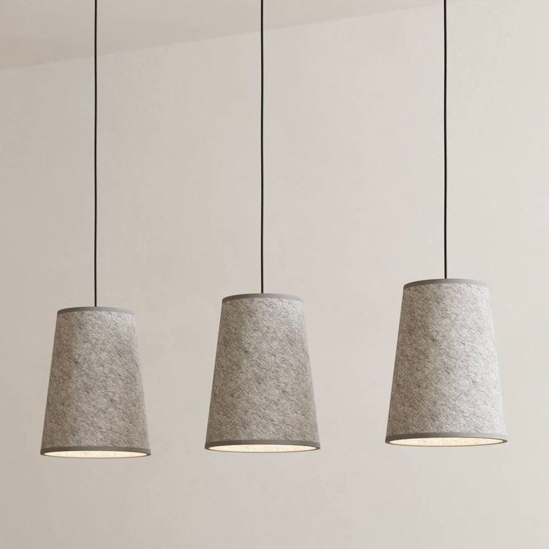 Eglo - Chandelier on a string 3xE27/40W/230V grey