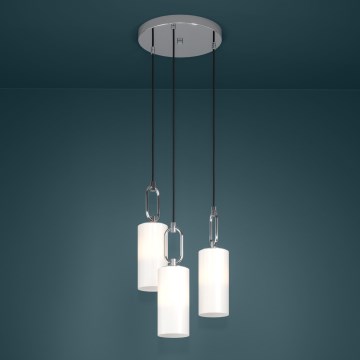 Eglo - Chandelier on a string 3xE27/40W/230V shiny chrome