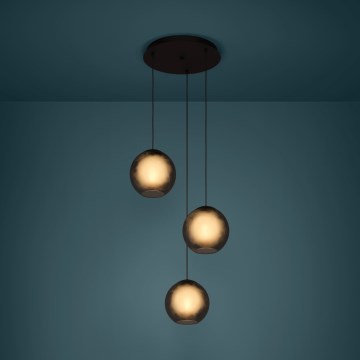 Eglo - Chandelier on a string 3xE27/40W/230V smoky