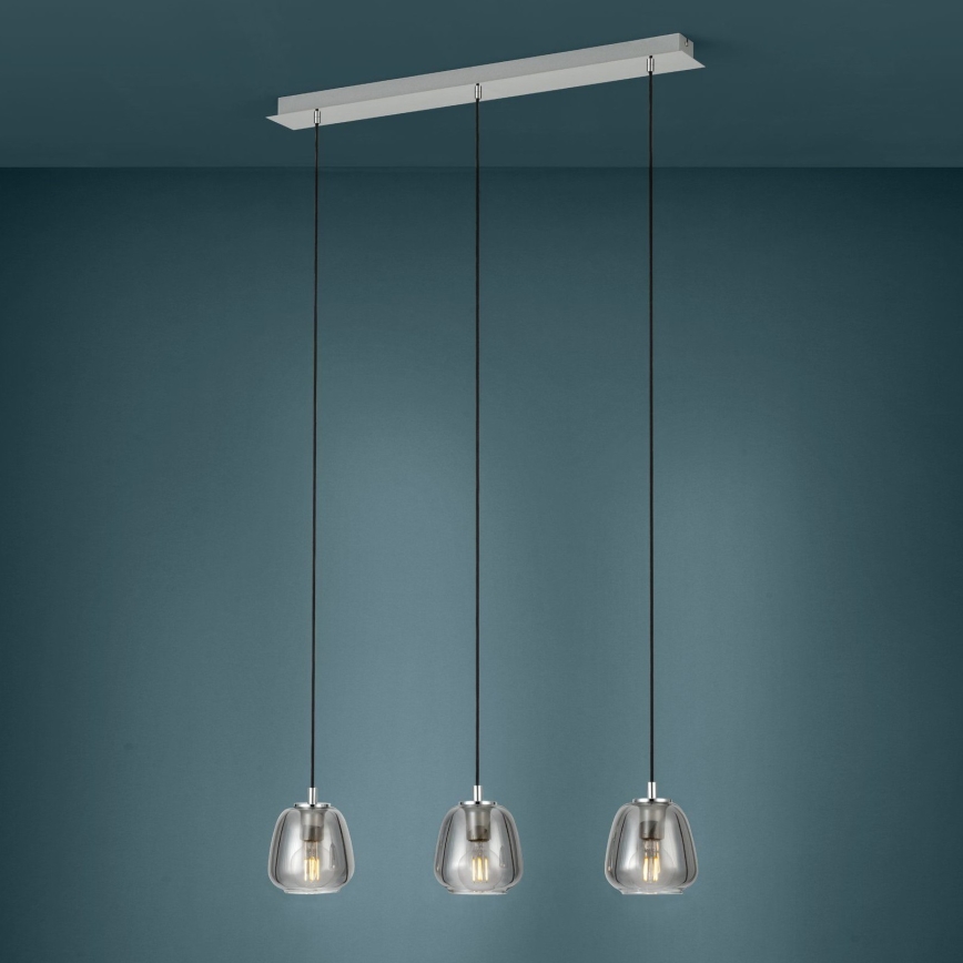 Eglo - Chandelier on a string 3xE27/40W/230V smoky