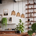 Eglo - Chandelier on a string 3xE27/60W/230V brown