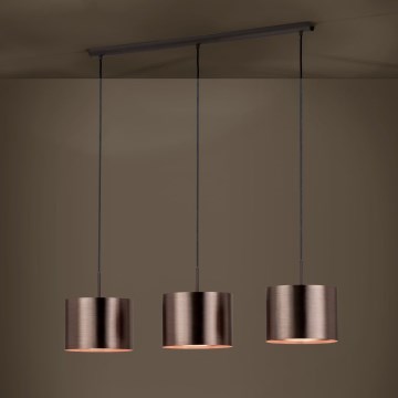 Eglo - Chandelier on a string 3xE27/60W/230V copper