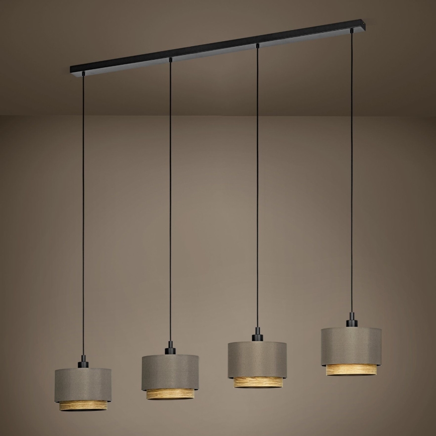 Eglo - Chandelier on a string 4xE27/40W/230V brown