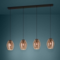 Eglo - Chandelier on a string 4xE27/40W/230V brown
