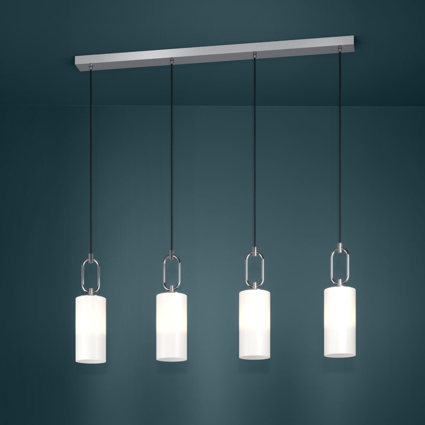 Eglo - Chandelier on a string 4xE27/40W/230V shiny chrome