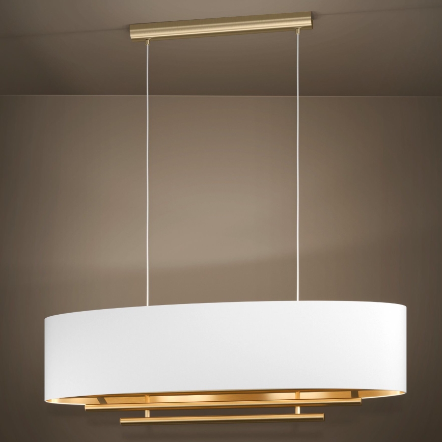 Eglo - Chandelier on a string 4xE27/40W/230V white/gold