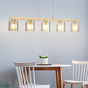 Eglo - Chandelier on a string 5xE27/28W/230V - FSC certified
