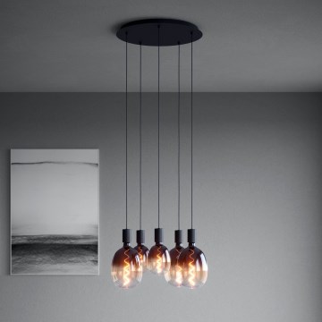 Eglo - Chandelier on a string 5xE27/40W/230V black