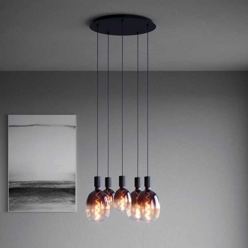 Eglo - Chandelier on a string 5xE27/40W/230V black