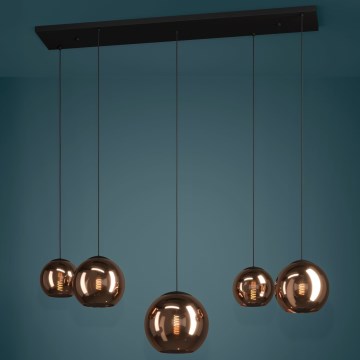 Eglo - Chandelier on a string 5xE27/40W/230V copper