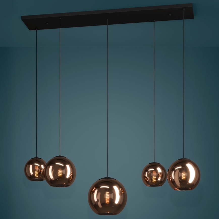 Eglo - Chandelier on a string 5xE27/40W/230V copper