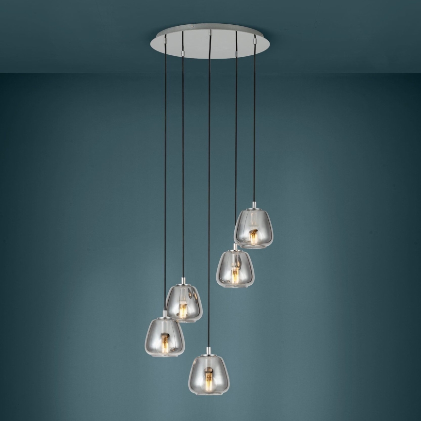 Eglo - Chandelier on a string 5xE27/40W/230V smoky