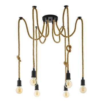 Eglo - Chandelier on a string 6xE27/28W/230V spider