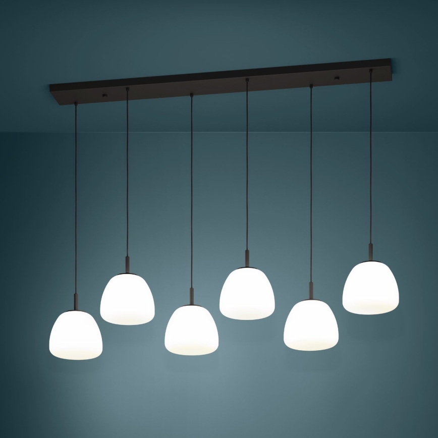 Eglo - Chandelier on a string 6xE27/40W/230V black