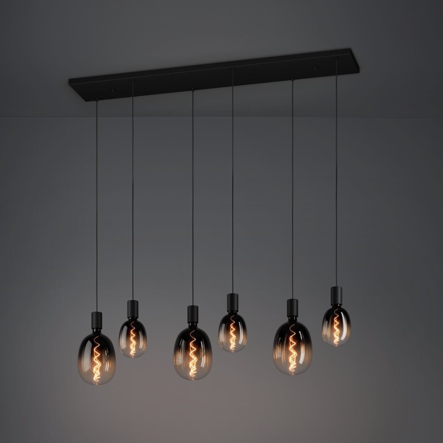 Eglo - Chandelier on a string 6xE27/40W/230V black