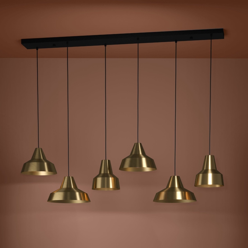 Eglo - Chandelier on a string 6xE27/40W/230V gold