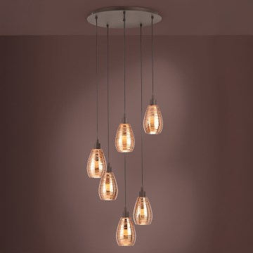 Eglo - Chandelier on a string 6xE27/60W/230V