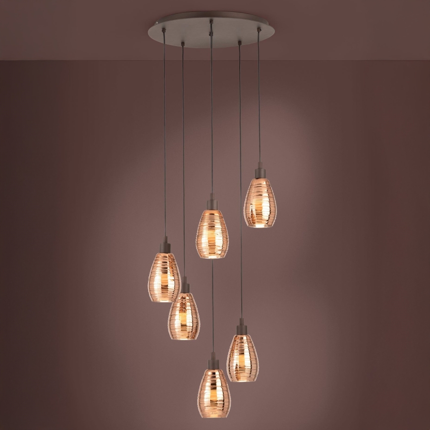 Eglo - Chandelier on a string 6xE27/60W/230V