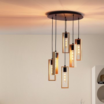 Eglo - Chandelier on a string 6xE27/60W/230V