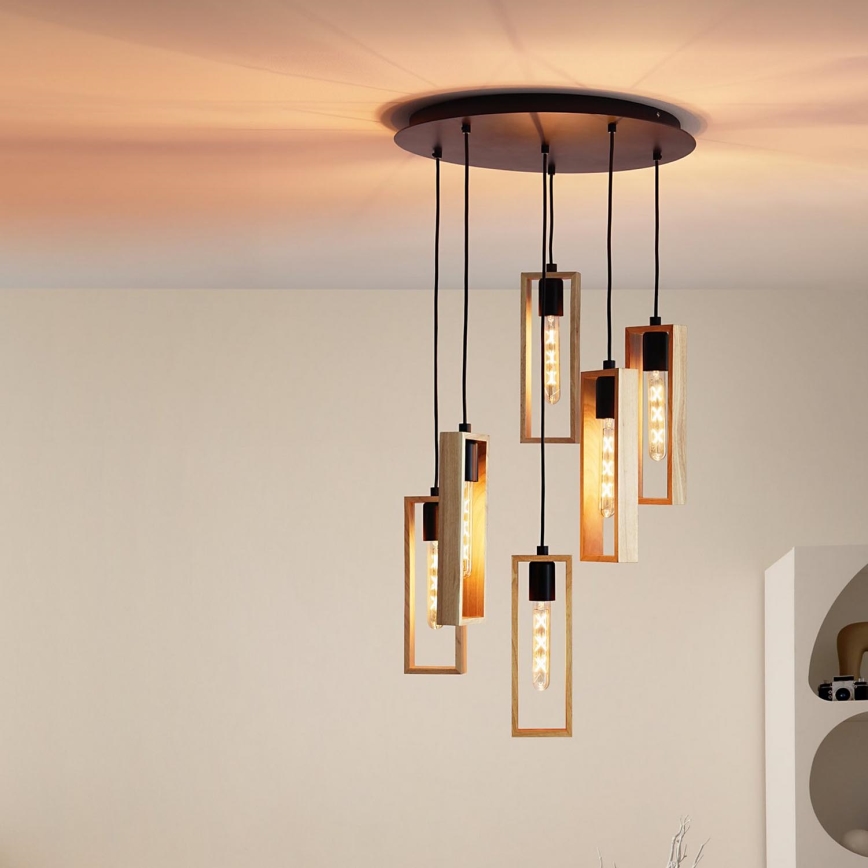 Eglo - Chandelier on a string 6xE27/60W/230V