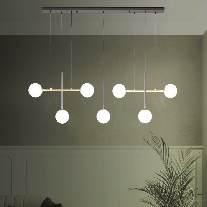 Eglo - Chandelier on a string 7xE14/40W/230V gold/black