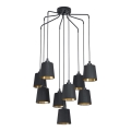 Eglo - Chandelier on a string 9xE27/40W/230V black