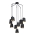 Eglo - Chandelier on a string 9xE27/40W/230V black