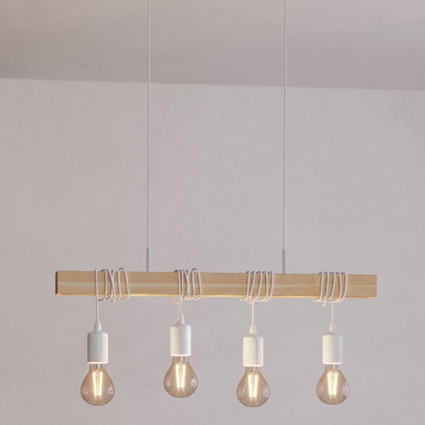 Eglo - Chandelier on a string TOWNSHEND 4xE27/60W/230V - FSC certified