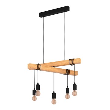 Eglo - Chandelier on a string TOWNSHEND 5xE27/60W/230V