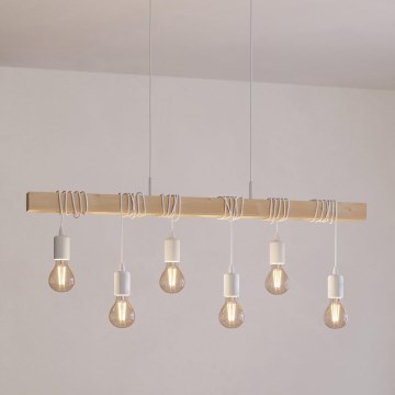 Eglo - Chandelier on a string TOWNSHEND 6xE27/60W/230V