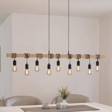 Eglo - Chandelier on a string TOWNSHEND 9xE27/60W/230V - FSC certified