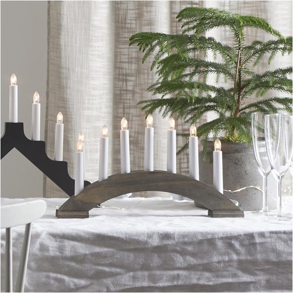 Eglo - Christmas candlestick 7xE10/3W/230V brown