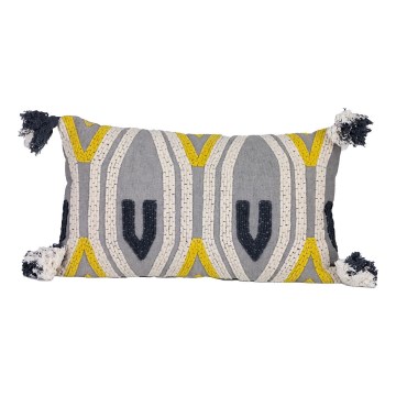 Eglo - Decorative pillow 35x60 cm grey/yellow