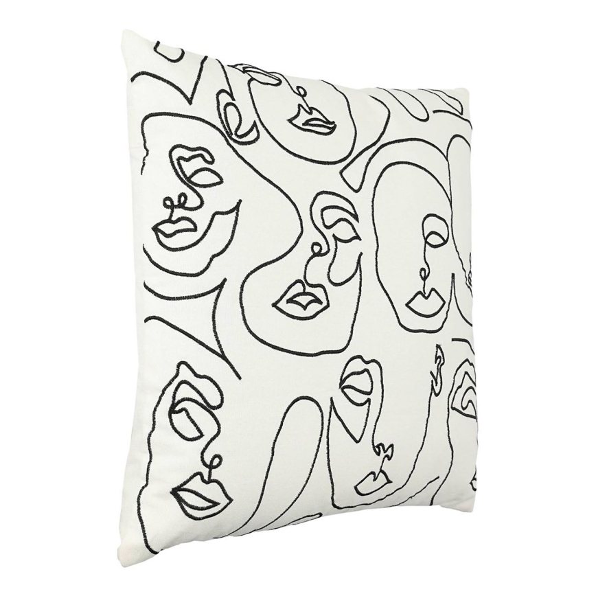 Eglo - Decorative pillow 45x45 cm white/black