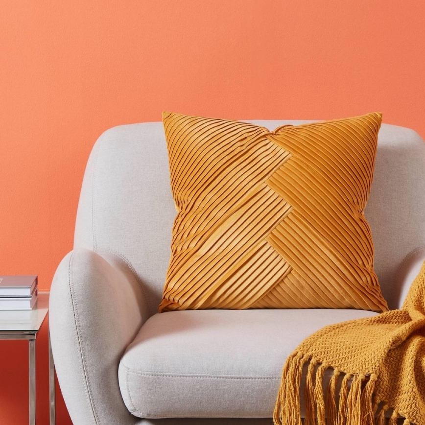 Eglo - Decorative pillow 45x45 cm yellow