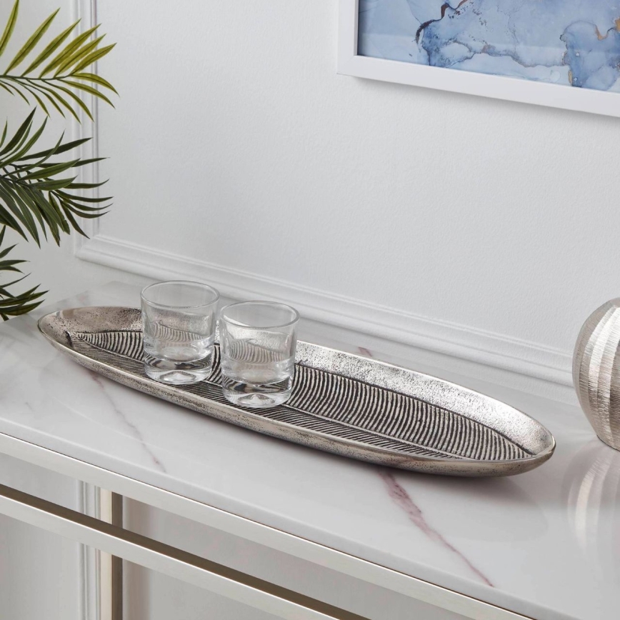Eglo - Decorative tray 16,5x54 cm silver