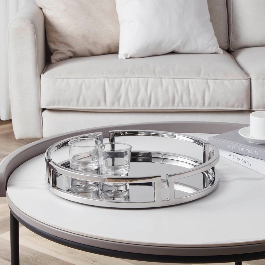 Eglo - Decorative tray d. 38 cm shiny chrome