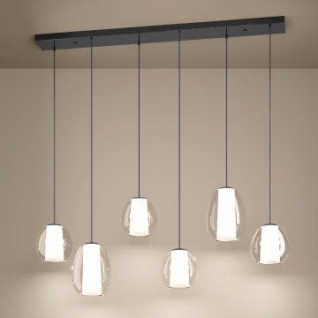 Eglo - Dimmable LED cable pendant light, 2xLED/7W/230V + 4xLED/5.5W + 6xLED/1.6W, Black Chrome