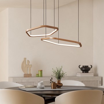 Eglo - Dimmable LED Cable Pendant Light LED/30W/230V Gold + Remote Control