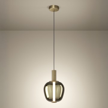 Eglo - Dimmable LED cable-suspended pendant light LED/6W/230V + LED/1,6W gold