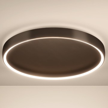 Eglo - Dimmable LED ceiling light LED/10W/230V + 4x LED/9.5W 2200–6500K Ø 55 cm brown + remote control