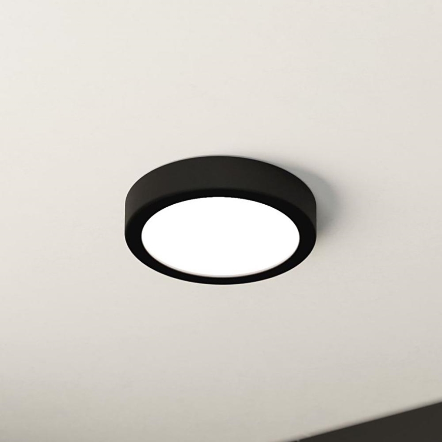 Eglo - Dimmable LED ceiling light LED/11W/230V black Ø 16 cm