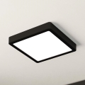 Eglo - Dimmable LED ceiling light LED/17W/230V black 21x21 cm