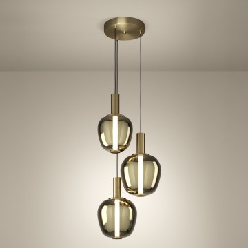 Eglo - Dimmable LED chandelier LED/5W/230V + 2xLED/6.5W + 3xLED/1.6W 2200-6500K gold