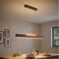 Eglo - Dimmable LED pendant light on cable LED/21W/230V + LED/8,4W walnut