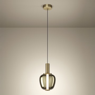Eglo - Dimmable LED pendant light on cable LED/5,5W/230V + LED/1,6W 2200-6500K dia. 21 cm gold
