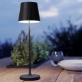 Eglo - Dimmable LED rechargeable outdoor table lamp LED/3,8W/5V 2400/3000/4000K 2000 mAh IP44 black
