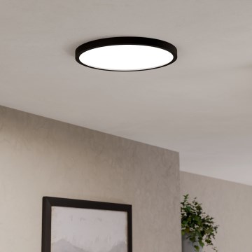 Eglo - Dimmable LED RGBW bathroom ceiling light LED/17.5W/230V 2700-6500K Ø 39.9 cm IP44 black